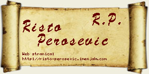 Risto Perošević vizit kartica